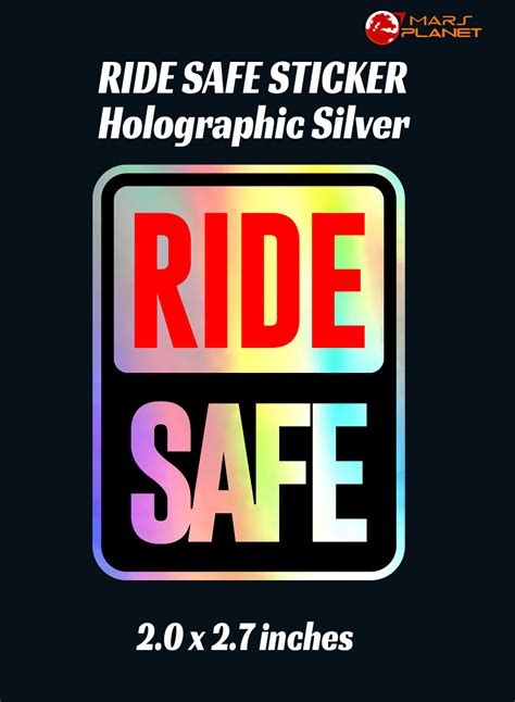 Ride Safe Sticker For All Motorcycle Bicycle Helmet Car Waterproof
