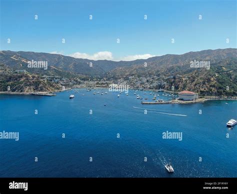 Aerial View Of Avalon Bay Santa Catalina Island Usa Stock Photo Alamy