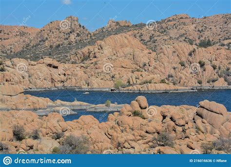 Lake Watson Has Picturesque Exposed Granite Bedrock With Bright Blue