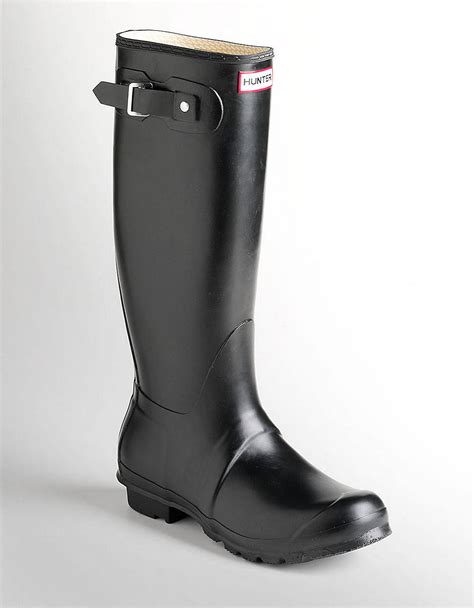 Hunter Original Tall Waterproof Boots In Black For Men Lyst