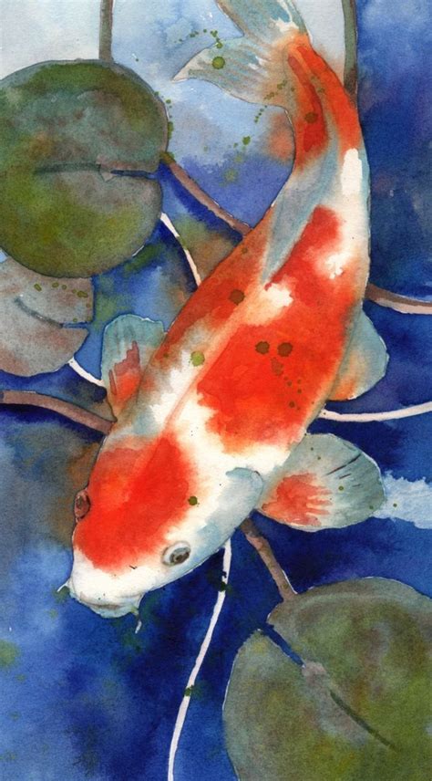 Pin By Kevin Abbott On Студия Watercolor Fish Koi Painting Fish Art