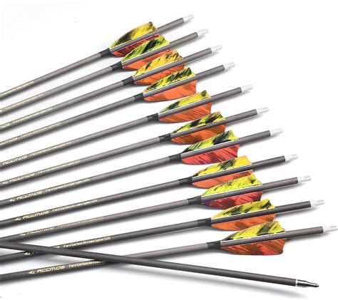 612pc Custom Length Feathered Carbon Shaft Arrows 300 350