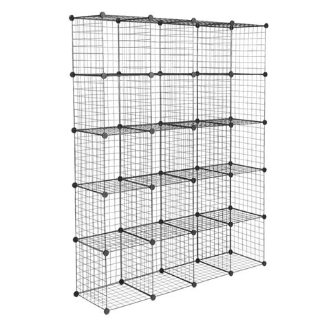 Zimtown Multi Use Diy 20 Cube Wire Grid Organizer Wardrobe Organizer