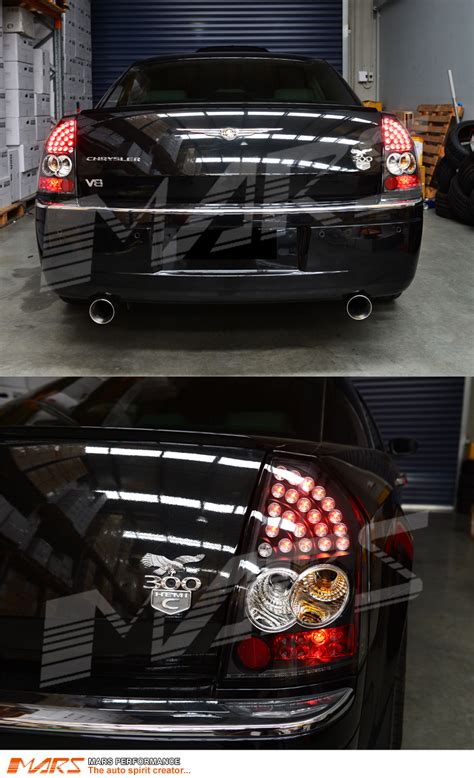 Black Led Tail Lights For Chrysler 300c Sedan Series 2 09 12 Mars