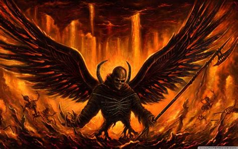 Wallpaper Wings Fire Devil Satan Dragon Demon Hell Mythology