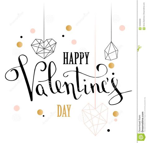 Happy Valentines Day Love Greeting Card With White Low Poly Style Heart