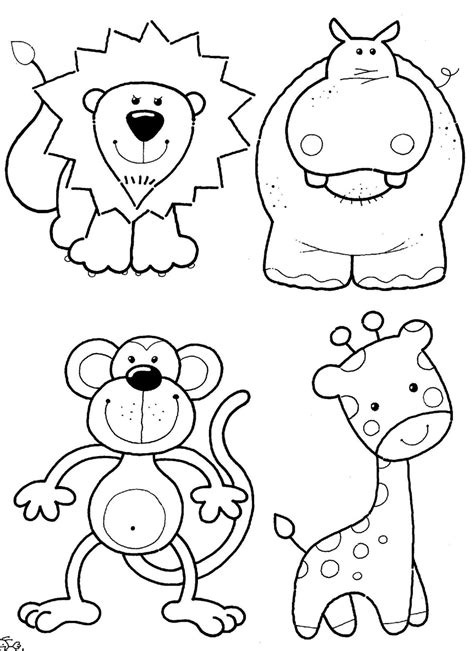 Cute Zoo Animals Coloring Pages At Free