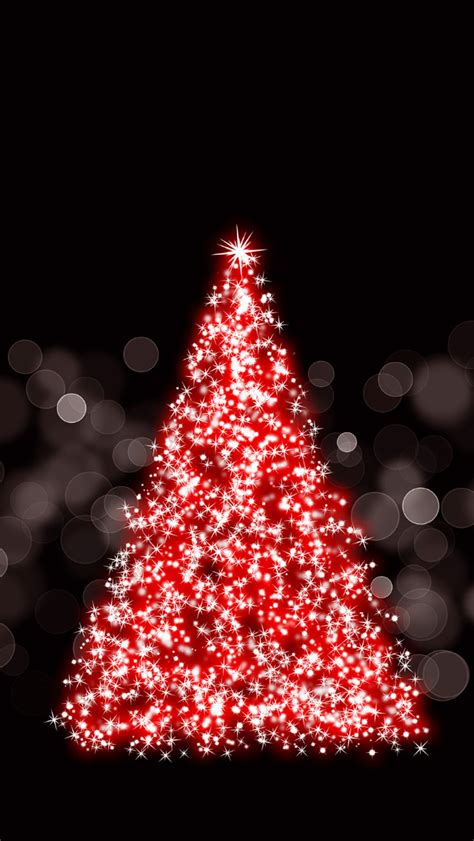 Sparkling Christmas Tree Iphone Wallpapers Free Download