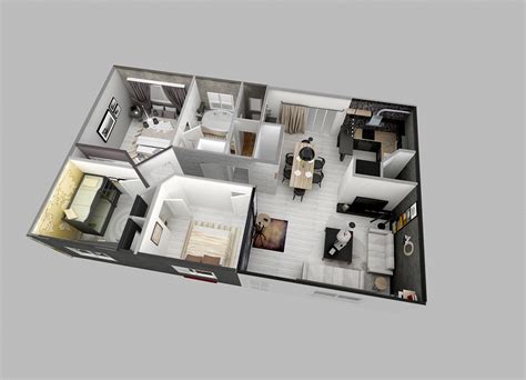 25 Two Bedroom Houseapartment Floor Plans