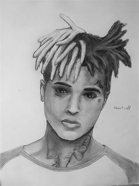 Hey I Drew Xxxtentacion This Is My First Realistic Drawing I Started Drawing 5 Months Ago It
