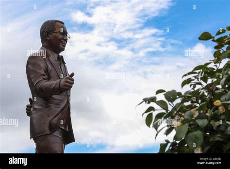 A General View Of The New Statue Of Vichai Srivaddhanaprabha At The