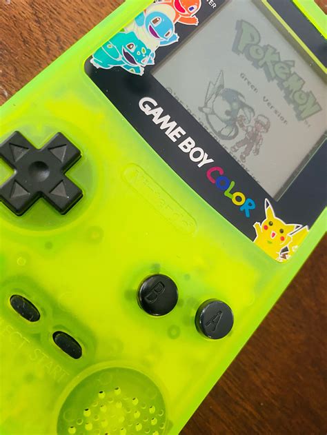 Pokemon Green Gameboy Color W Free Game Etsy