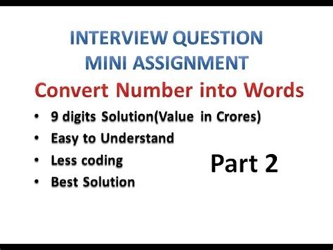 Convert Number Into Words Part 2 Hindi YouTube