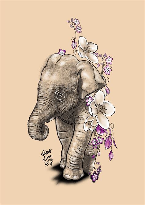 Cute Elephant Drawing Baby Elephant Tattoo Elephant Sketch Elephant
