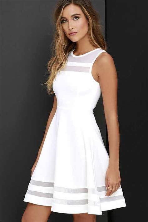 37 Looks Con Vestidos Blancos De Moda Que Te Encantarán 2020 Vestidos Vestidos Casuales