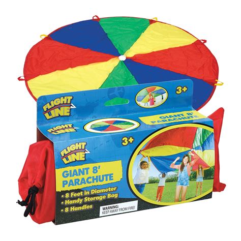 Flight Line Kids 8 Foot Play Parachute Toy W 8 Handles For Team Group