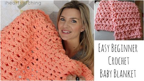 Easy Beginner Crochet Baby Blanket Tutorial