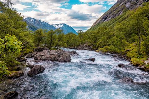 Cold Mountain River In Norway Stock Photo Image Of Environment