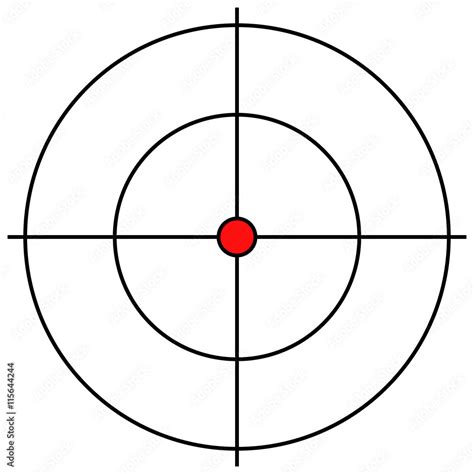 Fadenkreuz Mit Rotem Punkt In Der Mitte Stock Vektorgrafik Adobe Stock
