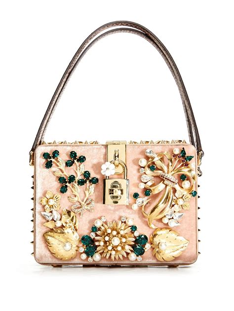 Lyst Dolce And Gabbana Dolce Mama Embellished Box Bag