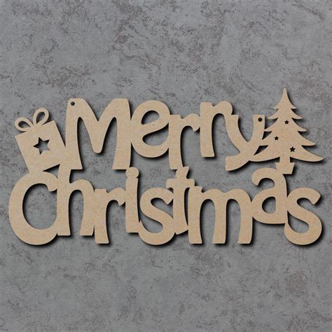 The holiday time believe hanging sign christmas decoration with wood frame makes any room light up with a heartfelt message in a brilliant design. Merry Christmas Sign - Wooden Laser Cut mdf Craft Shapes | eBay