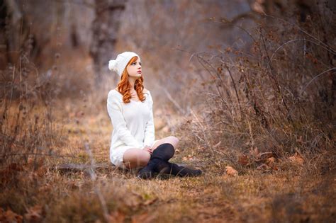 Wallpaper Sunlight Forest Women Outdoors Redhead Model Nature Photography Morning