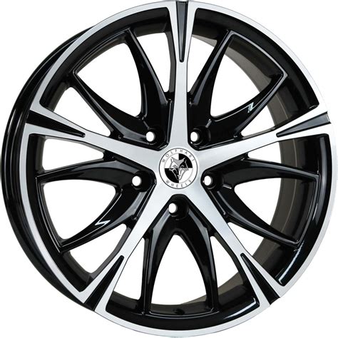 8x18 Wolfhart California Gloss Black Polished Alloy Wheels Volkswagen