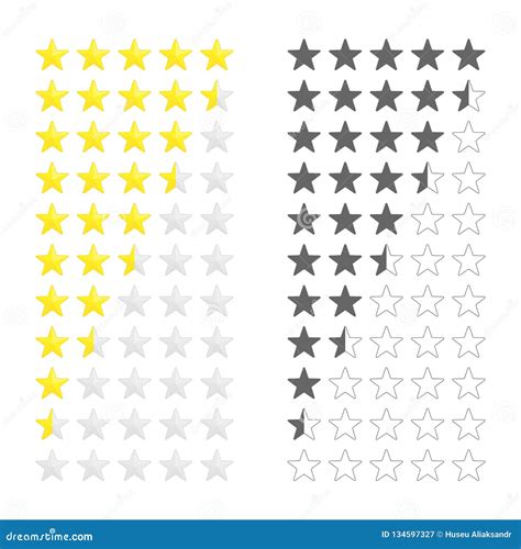Gold Stars Rating Stock Vector Illustration Of Icon 134597327