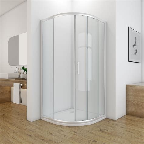 The high density polyethylene housing has an aluminum inner housing with a 1 in. Corner Shower Screen Bath Glass Sliding Door Curved Single ...