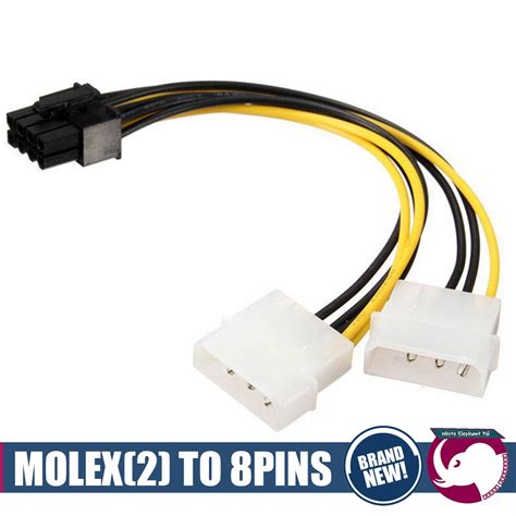 Molex 2x To Gpu 8 Pins Connector Adapter Shopee Philippines