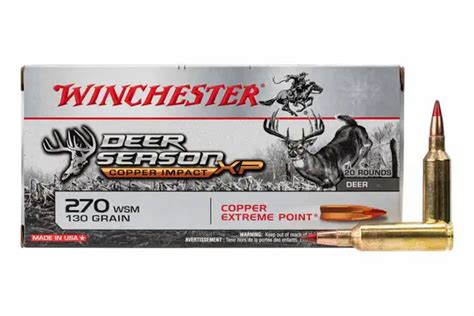 Winchester Deer Season Xp Copper Impact 270 Wsm 130gr Copper Extreme
