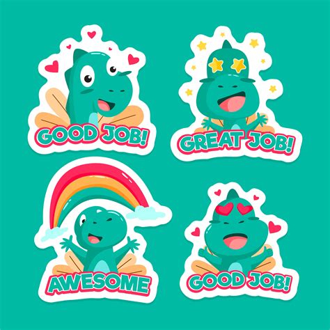 Premium Vector Collection Of Good Job And Great Job Stickers