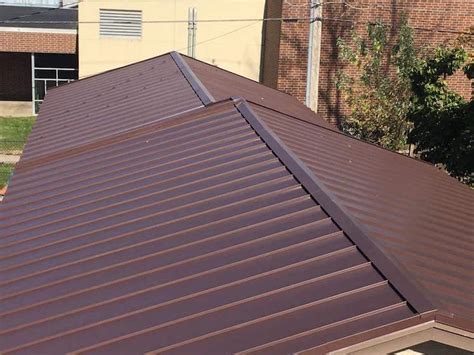 Brown Painted Steel Roof Closeup Tri County Enterprises