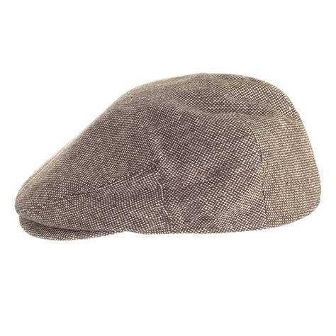 Sixpence Flat Cap Jaxon Hats Marl Tweed Flat Cap Brun