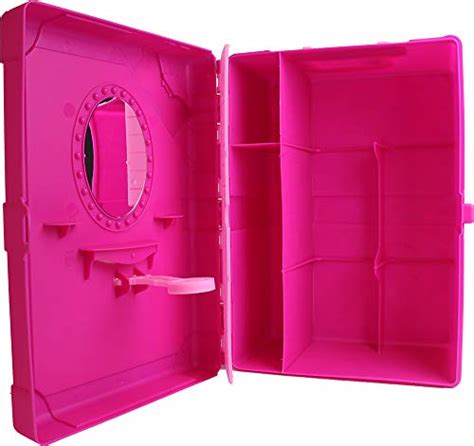 barbie 8 doll multi compartment storage case with new and improved latch pricepulse