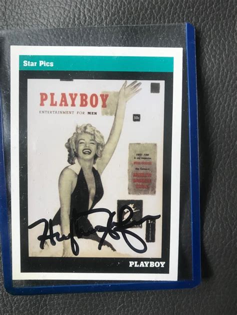 Sold Price Hugh Hefner Signed Marilyn Monroe Playboy Card Certified