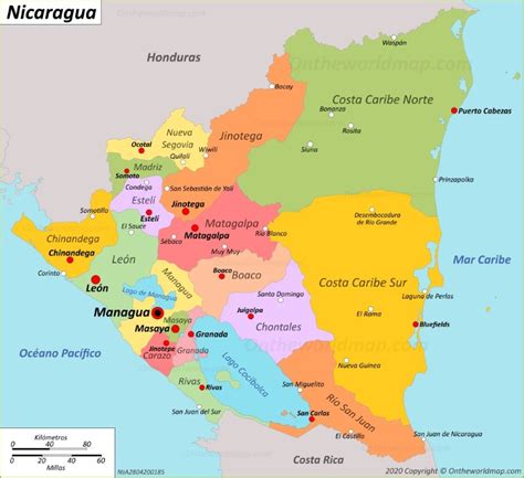 Mapa De Nicaragua Nicaragua Mapas