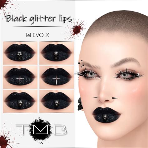 🎃🎃🎃 new product 🎃🎃🎃 → [t m b]black glitter lips for … flickr