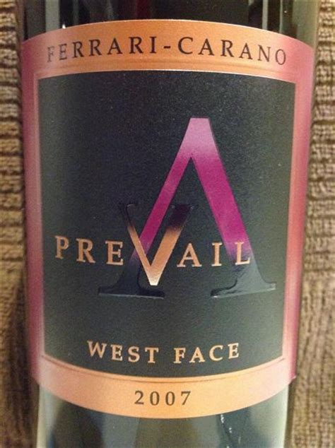 Ferrari carano, prevail, west face, alexander valley, 2004. 2007 Ferrari-Carano Prevail West Face, USA, California, Sonoma County, Alexander Valley ...