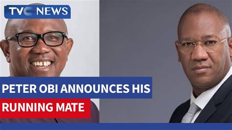 Video Peter Obi Announces Baba Ahmed As Running Mate Youtube