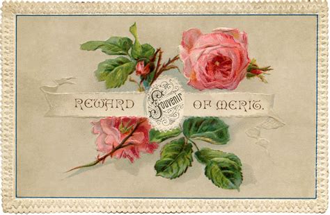 Vintage Shabby Roses Card The Graphics Fairy