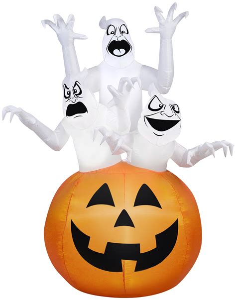 Airblown Inflatable 6 X 4 Ghost Trio Halloween Decoration