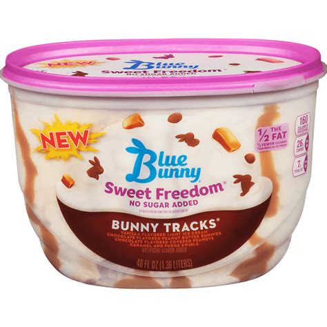Blue Bunny Sweet Freedom Bunny Tracks Reduced Fat Ice Cream 46 Fl Oz