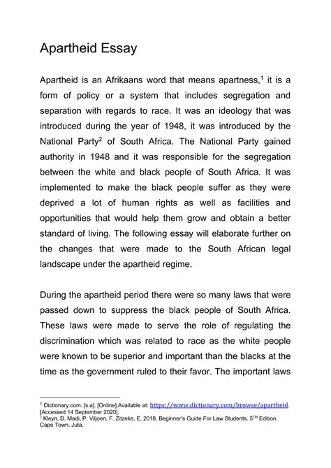 Apartheid Essay Apartheid Essay Apartheid Is An Afrikaans Word That