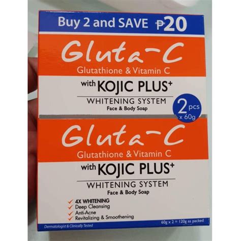 Jual Gluta C With Kojic Plus Whitening System 2 X 60gr Shopee Indonesia