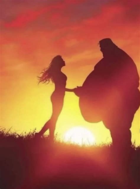 extremely fat guy with attractive girl silhouette looking for higher quality image r