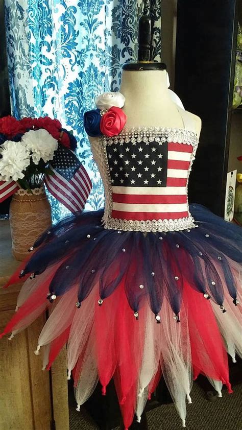 American Flag Patriotic Red White And Blue Americana Theme Wear Dress