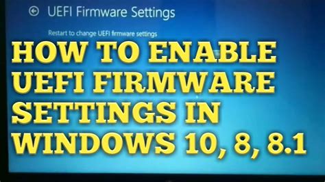 If you own a device that's been made in the another important note: How to enable PC BIOS (UEFI firmware settings) for windows ...