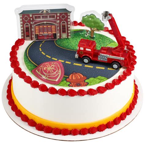 Firetruck Cake Kit First Responder Cake Firetruck Birthday Etsy