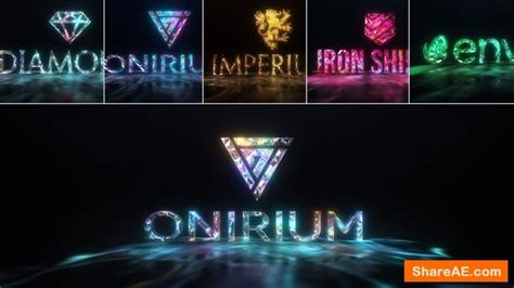 Videohive Gems And Lights Gemstones Logo Reveal Pack Free After